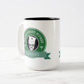 登録モダンナースRNバッパーソナライズされたジロゴ ツートーンマグカップ (正面左)