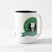 登録モダンナースRNバッパーソナライズされたジロゴ ツートーンマグカップ (正面右)