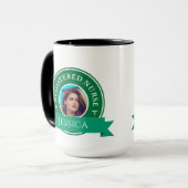 登録モダンナースRNバッパーソナライズされたジロゴ マグカップ (正面左)