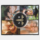 登録モダンナースRN医療研究科写真 フリースブランケット (正面(横))