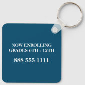 登録中 | カスタムスクールロゴキーチェーン キーホルダー (裏面)