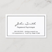 登録心理学者シンプルアポイントメント 予約カード (正面)