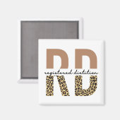 登録栄養士チータープリントRDギフト マグネット (正面/裏面)