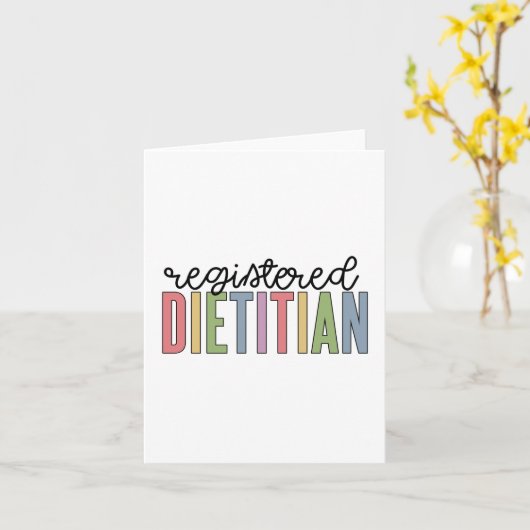 登録栄養士数々の色RDギフト カード (黄色い花)