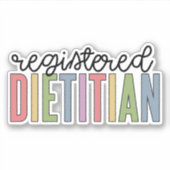登録栄養士数々の色RDギフト シール (正面)