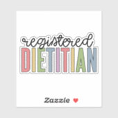 登録栄養士数々の色RDギフト シール (シート)