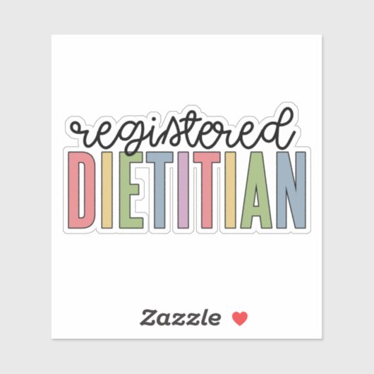 登録栄養士数々の色RDギフト シール (シート)