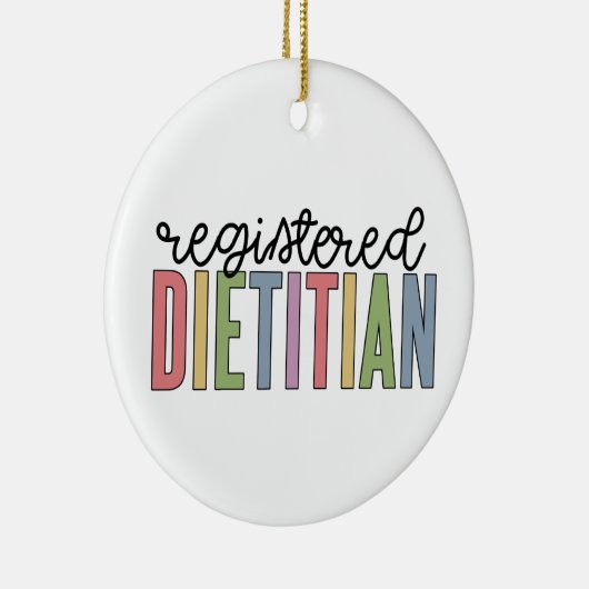登録栄養士数々の色RDギフト セラミックオーナメント (右)