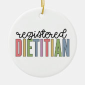 登録栄養士数々の色RDギフト セラミックオーナメント (正面)