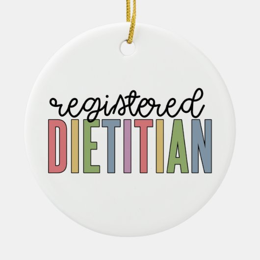 登録栄養士数々の色RDギフト セラミックオーナメント (正面)