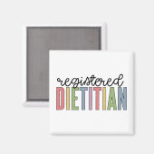 登録栄養士数々の色RDギフト マグネット (正面/裏面)