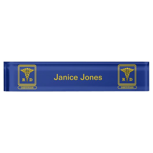 登録栄養士 デスクネームプレート (正面)