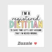 登録栄養士RD間違ったギフトおもしろいなし シール (シート)