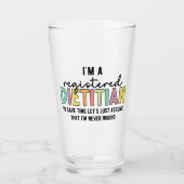 登録栄養士RD間違ったギフトおもしろいなし タンブラーグラス (正面)