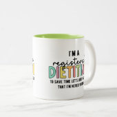 登録栄養士RD間違ったギフトおもしろいなし ツートーンマグカップ (正面右)