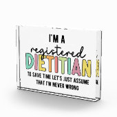 登録栄養士RD間違ったギフトおもしろいなし フォトブロック (右)