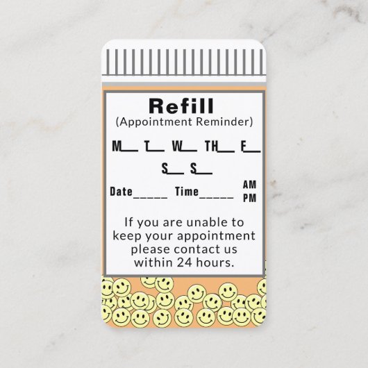 登録済みナースアポイントメントアラーム 名刺 (裏面)