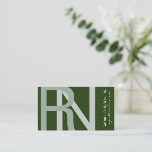 登録済みナーステクスチャ文字色の選択 名刺 (スタンド正面)