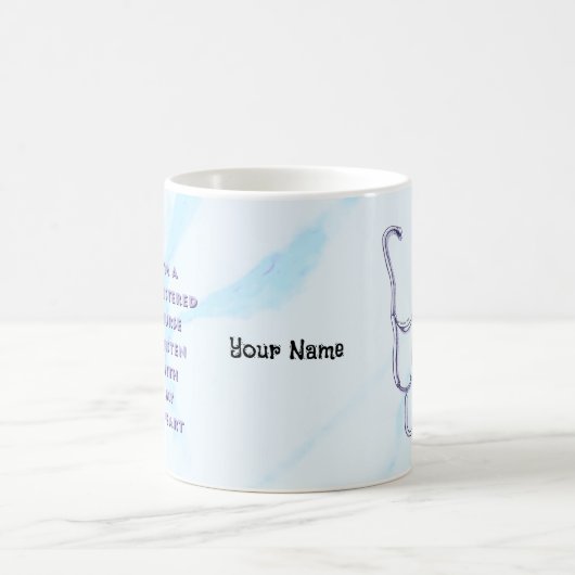 登録済みナースハートカスタムナースのログ コーヒーマグカップ (中央)