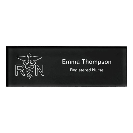 登録済みナースモダン名タグ 名札 (正面)