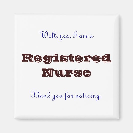 登録済みナース、ありがとうございます マグネット (正面)
