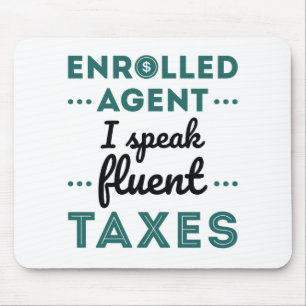 登録済エージェントI 話 Fluent Taxes マウスパッド