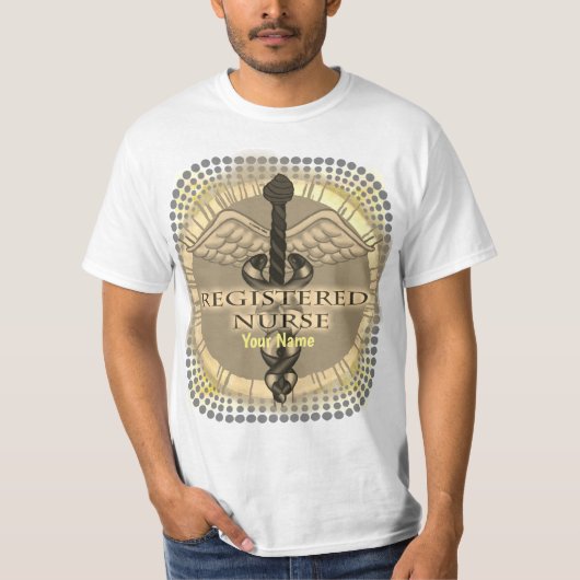 登録看護師のカドゥケウス Tシャツ (正面)