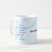 登録看護師のハート コーヒーマグカップ (正面左)