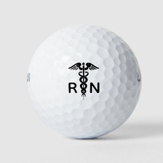 登録看護師カドゥケウス RN カスタム ゴルフボール (正面)