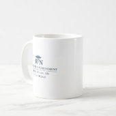 登録看護師 名前と年号 カスタム コーヒーマグカップ (正面左)