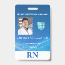 登録看護師、LPN フォトID ロゴ付き
