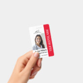 登録看護師 RN 医療用 赤 フォト ID ワーク バッジ (手持ち)