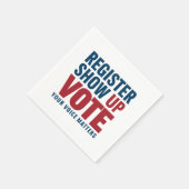 登録表示の投票あなたの音声事項選挙 スタンダードカクテルナプキン (角)