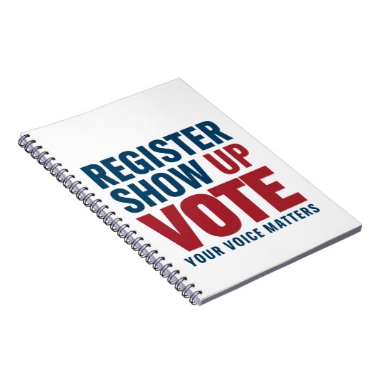 登録表示の投票あなたの音声事項選挙 ノートブック (右側)