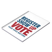 登録表示の投票あなたの音声事項選挙 ノートブック (左側)