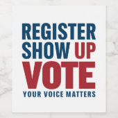 登録表示の投票あなたの音声事項選挙 ワインラベル (シングルラベル)