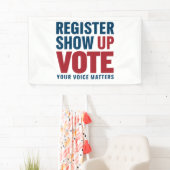 登録表示の投票あなたの音声事項選挙 横断幕 (インサイチュ)