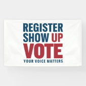 登録表示の投票あなたの音声事項選挙 横断幕 (横)