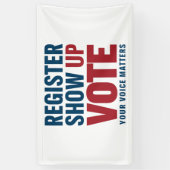 登録表示の投票あなたの音声事項選挙 横断幕 (縦)