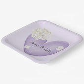 白あじさいがオンパープル ペーパープレート (傾斜あり)