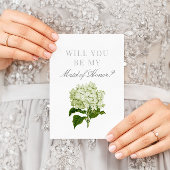 白あじさいが私のメイド・オブ・オーナー(花嫁付き添い人) カード