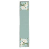 白あじさいショートテーブルランナー ショートテーブルランナー (正面)