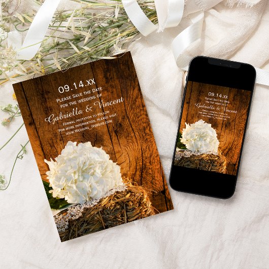 白あじさいバーンウッドウェディングザデー セーブザデート