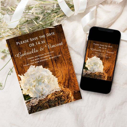 白あじさいバーンウッドウェディングザデー セーブザデート