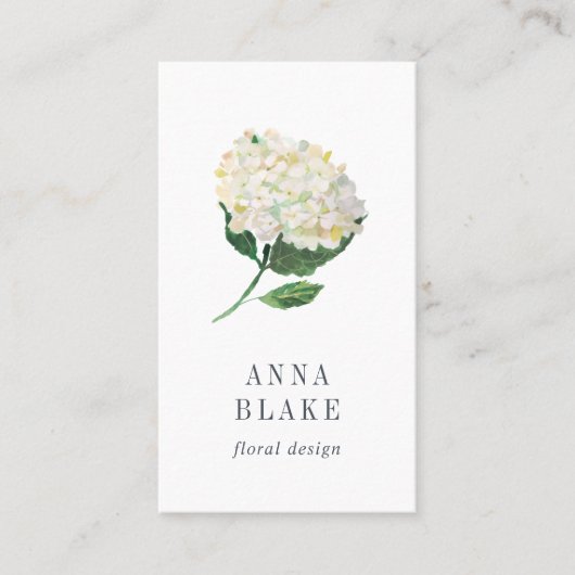 白あじさい垂直 名刺 (正面)