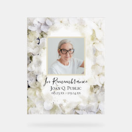 白あじさい水の色のお祝いの生活 アクリルサイン