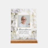 白あじさい水の色のお祝いの生活 アクリルサイン (正面)