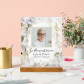 白あじさい水の色のお祝いの生活 アクリルサイン (ウェディング)