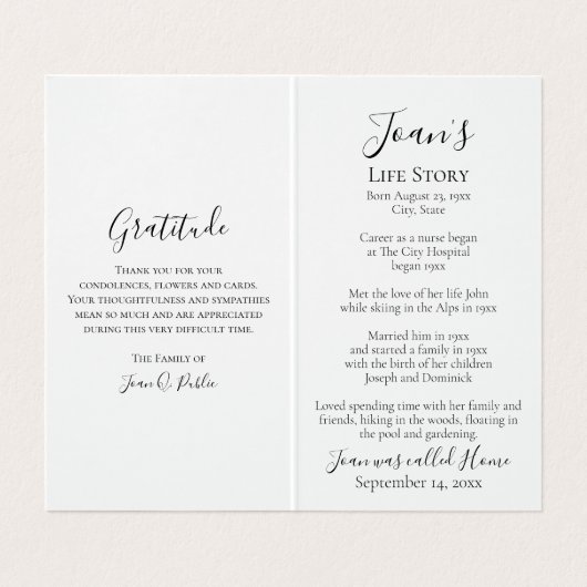 白あじさい水彩葬儀記念祈りの言葉 名刺 (内部フラット)