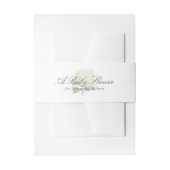 白あじさい男女兼用赤ちゃんシャワー 招待状ベリーバンド (正面例)